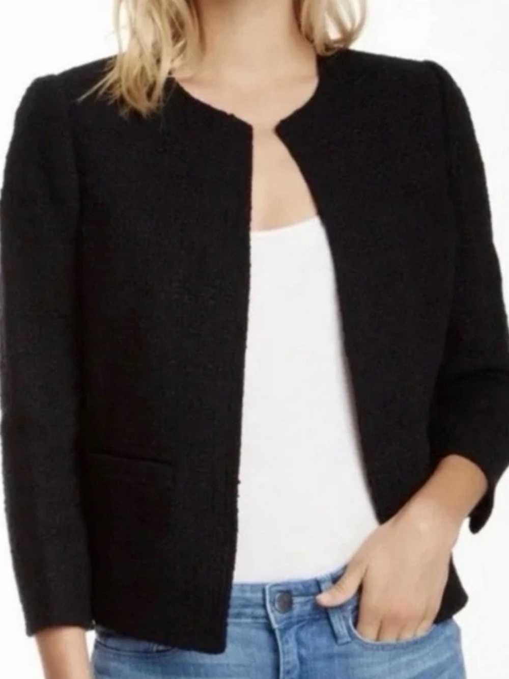 VINCE boucle tweet jacket